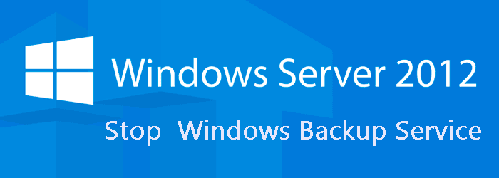 Stop Windows Backup Service Server 2012