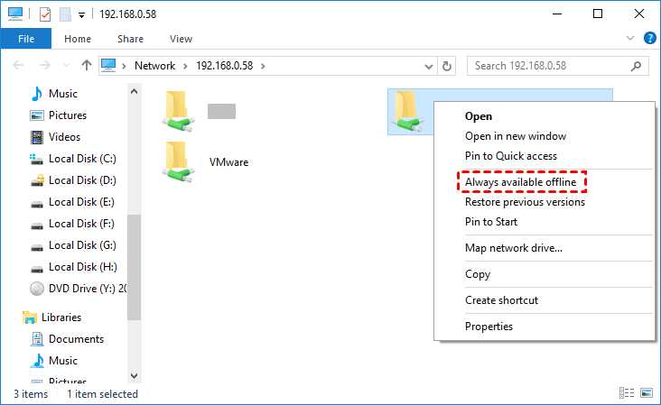 Always Available Offline Windows 10