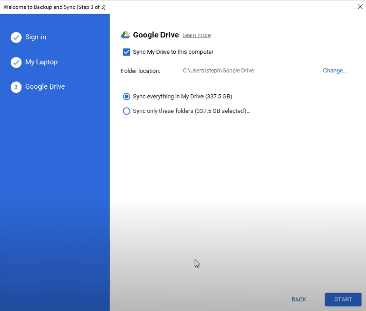 windows 10 google drive sync download