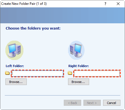 Choose Folder to Sync