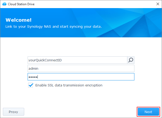 Link to Synology NAS