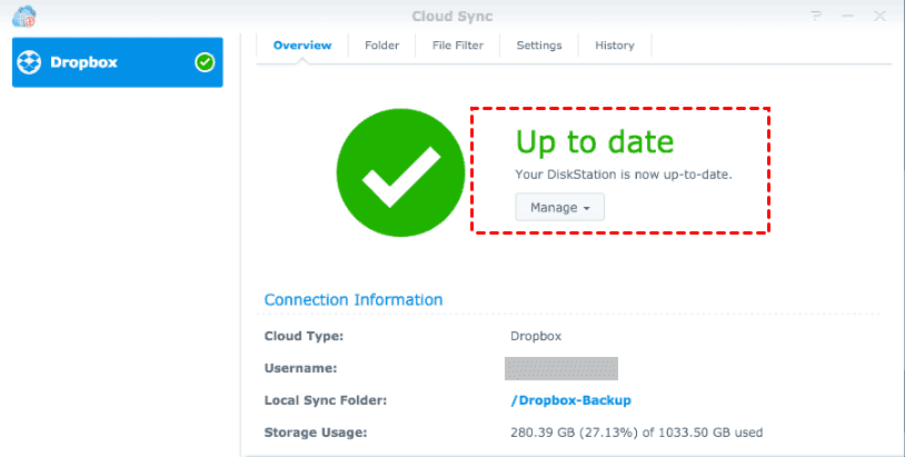 Synology Cloud Sync Up To Date
