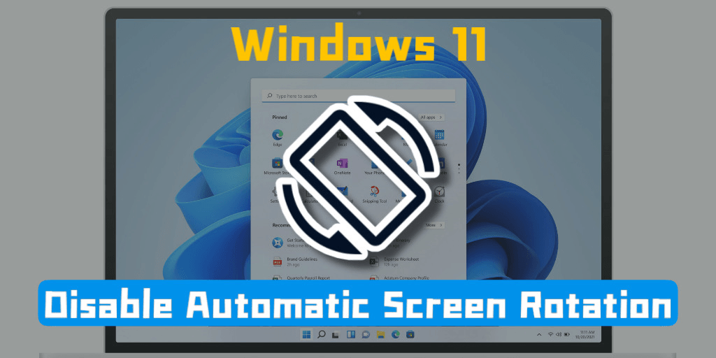 Disable Automatic Screen Rotation Windows 11