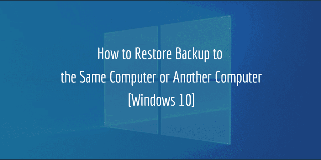 restore pc from backup