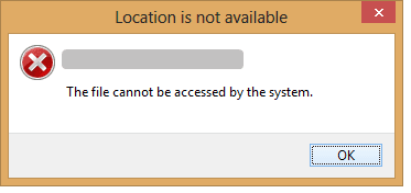 The File Cannot be Accessed by the System