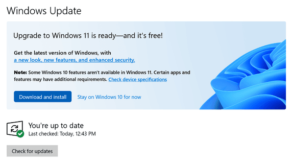 Upgrade to Windows 11 Is Ready