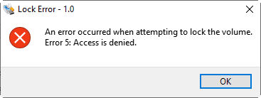 Error 5: Access Is Denied