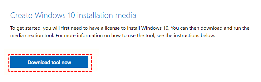 Download Tool Now Windows 10