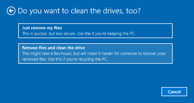 Remove Files and Clean the Drive
