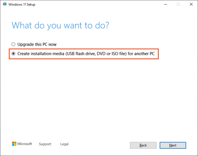 Create Installation Media for Another PC