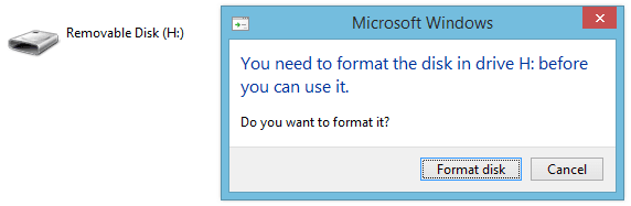 Format Disk Before You Can Use it