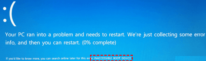 Inaccessible Boot Device Issue on Windows Server 2016