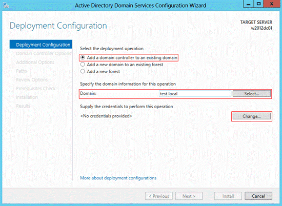 Add a Domain Controller into an Existing Domain