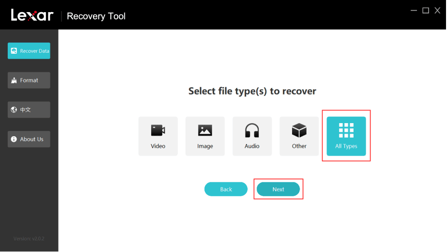 Select File Type