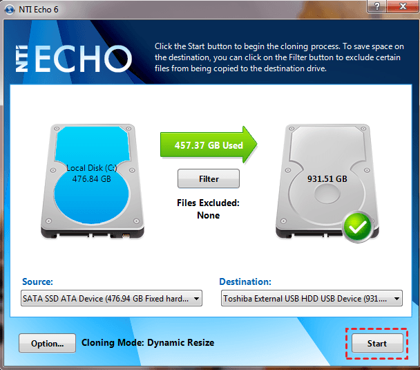 Clone HDD to Toshiba SSD