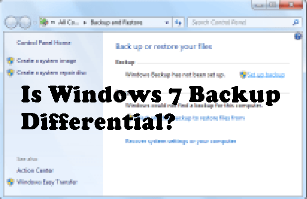 Windows 7 Backup Differential 