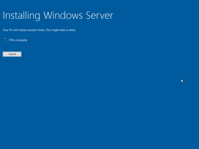 Installing Windows Server