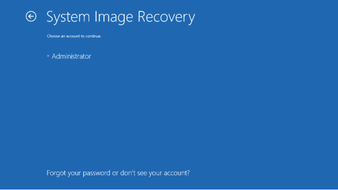 System Image Recovery Admin