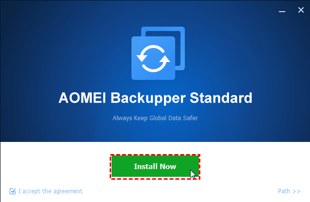 Install AOMEI Backupper Standard