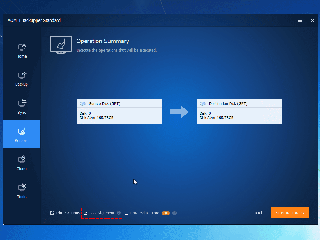 Restore Disk Image to New SSD