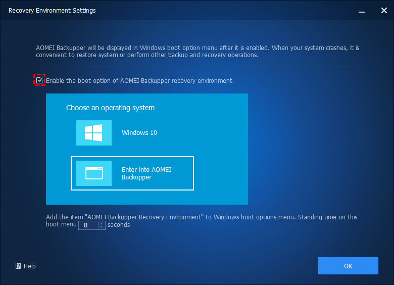Enable Windows 11 Recovery Environment