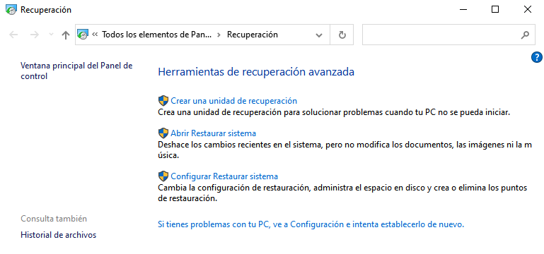 Open System Restore