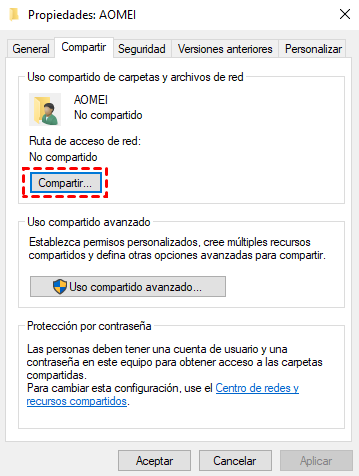 Click Share compartir