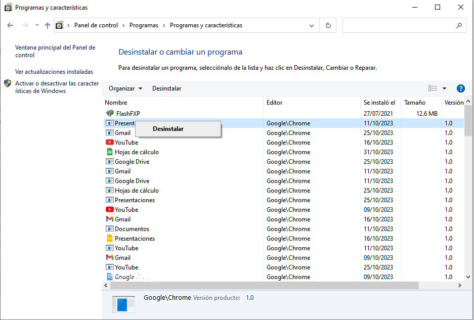 Uninstall Recent Updates