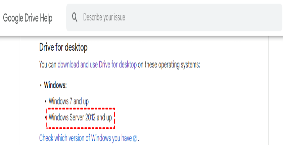 Disconnect Google Drive Windows Server 2008
