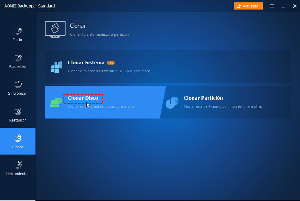 El mejor software gratuito para clonar Windows 10,11- AOMEI