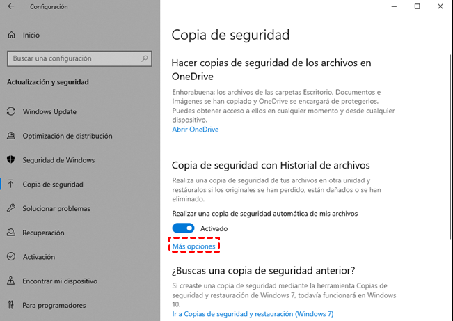 Cómo hacer una copia de seguridad de Windows 10 antes actualizar a Windows 11