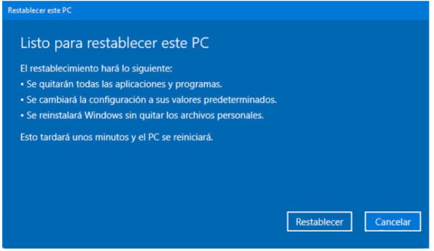 Ready To Reset This Pc