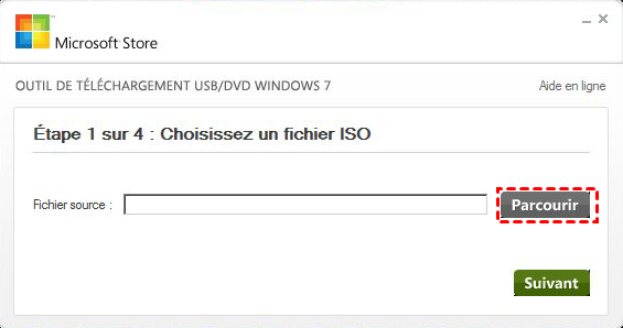 sélectionner le fichier ISO (Windows Server 2008)
