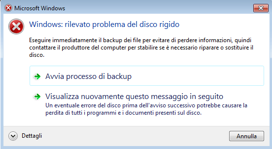 Windows Rilevato Problemi Del Disco Rigido