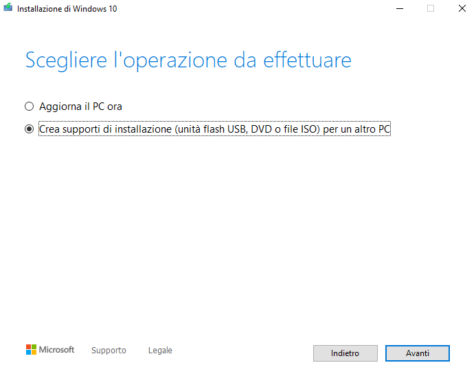 Installazione di Windows 10/11