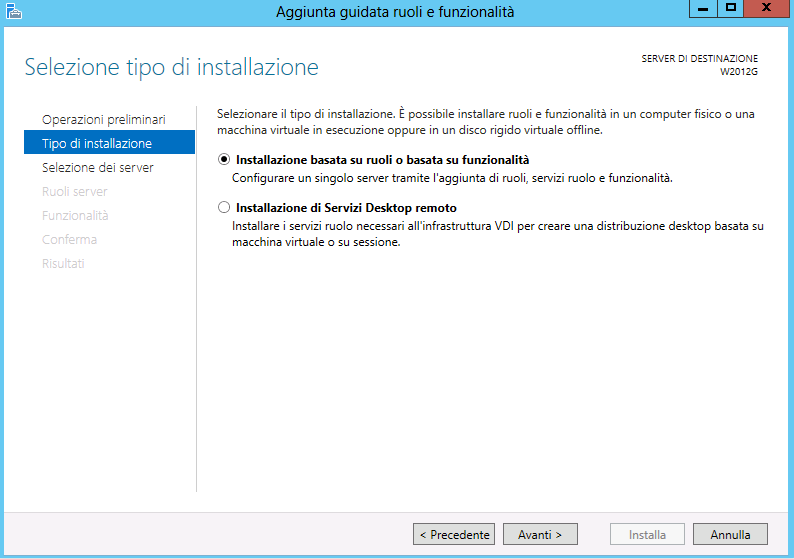 Installare Windows Server Backup
