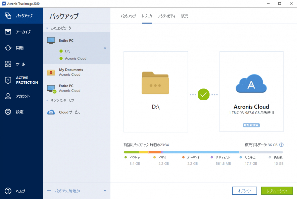 Acronis True Imageの優れた代替ソフト Aomei Backupper Standard 無料