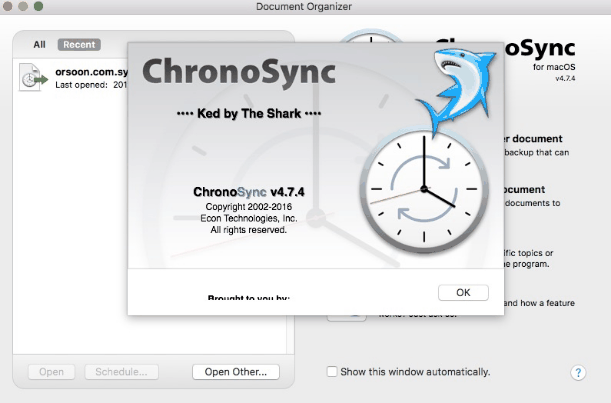 chronosyncソフトウェア