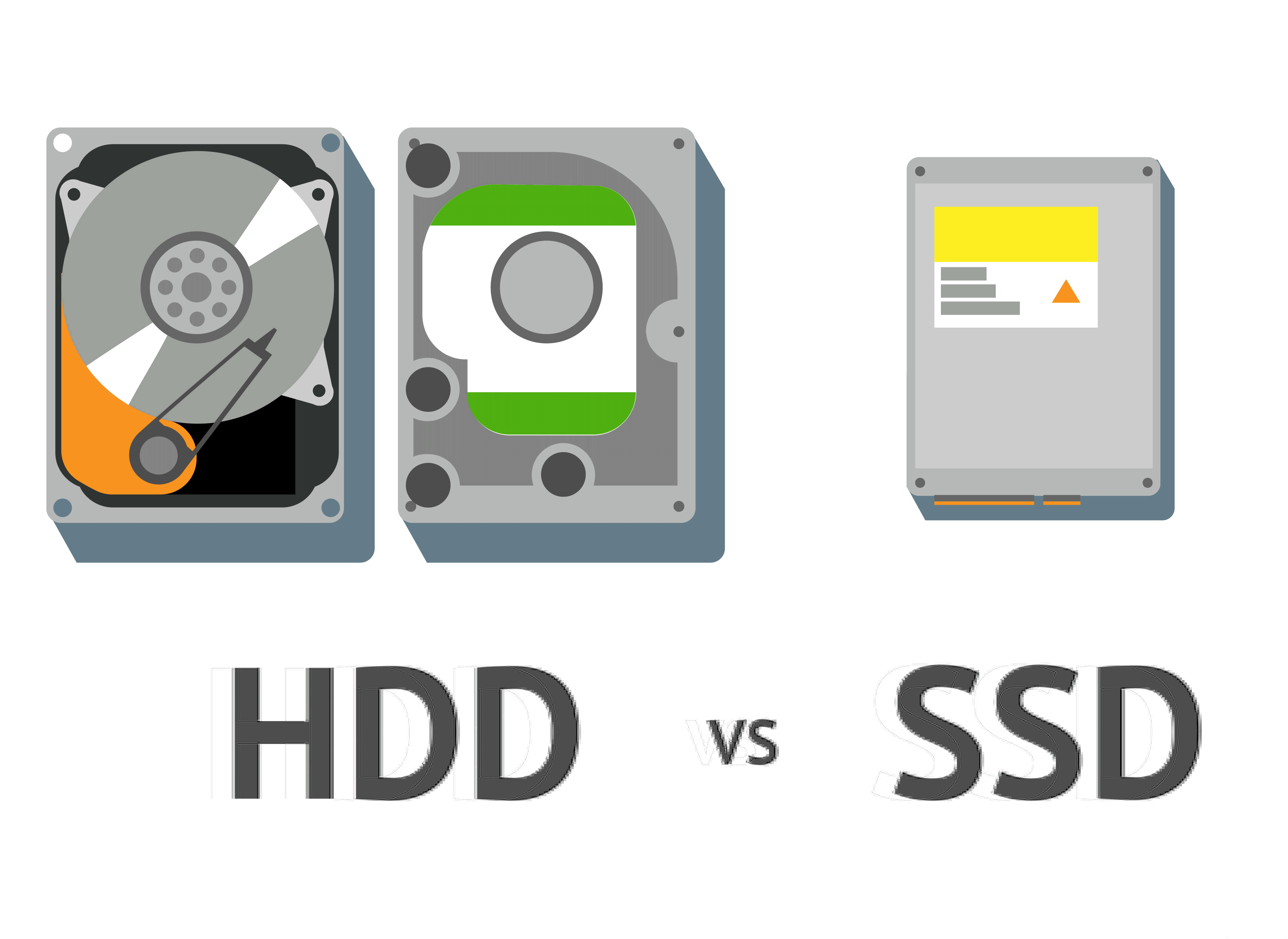 HDDとSSD間の違い