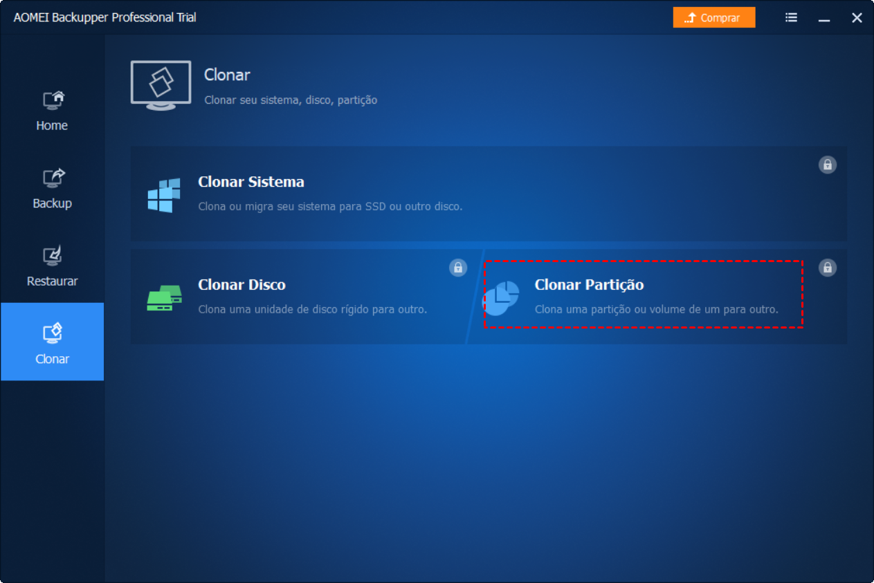 Select Partition Clone Select Partition Clone