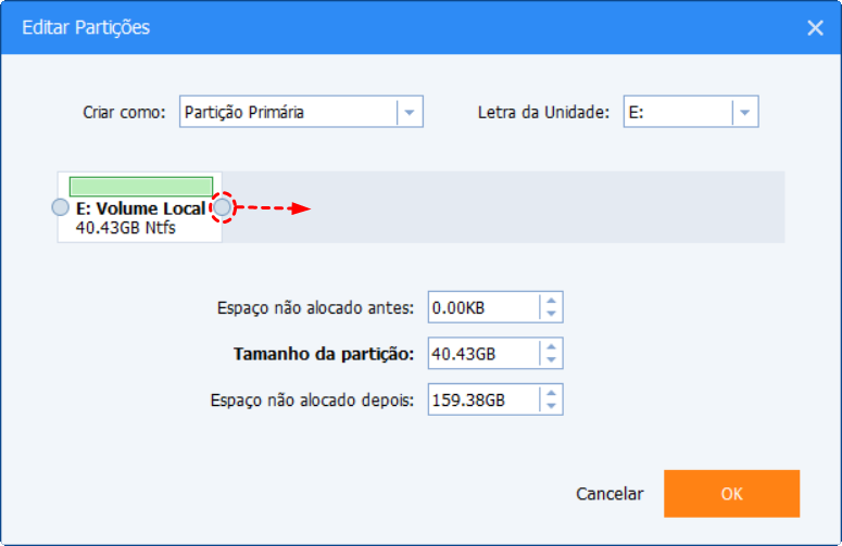 Edit Partition Edit Partition