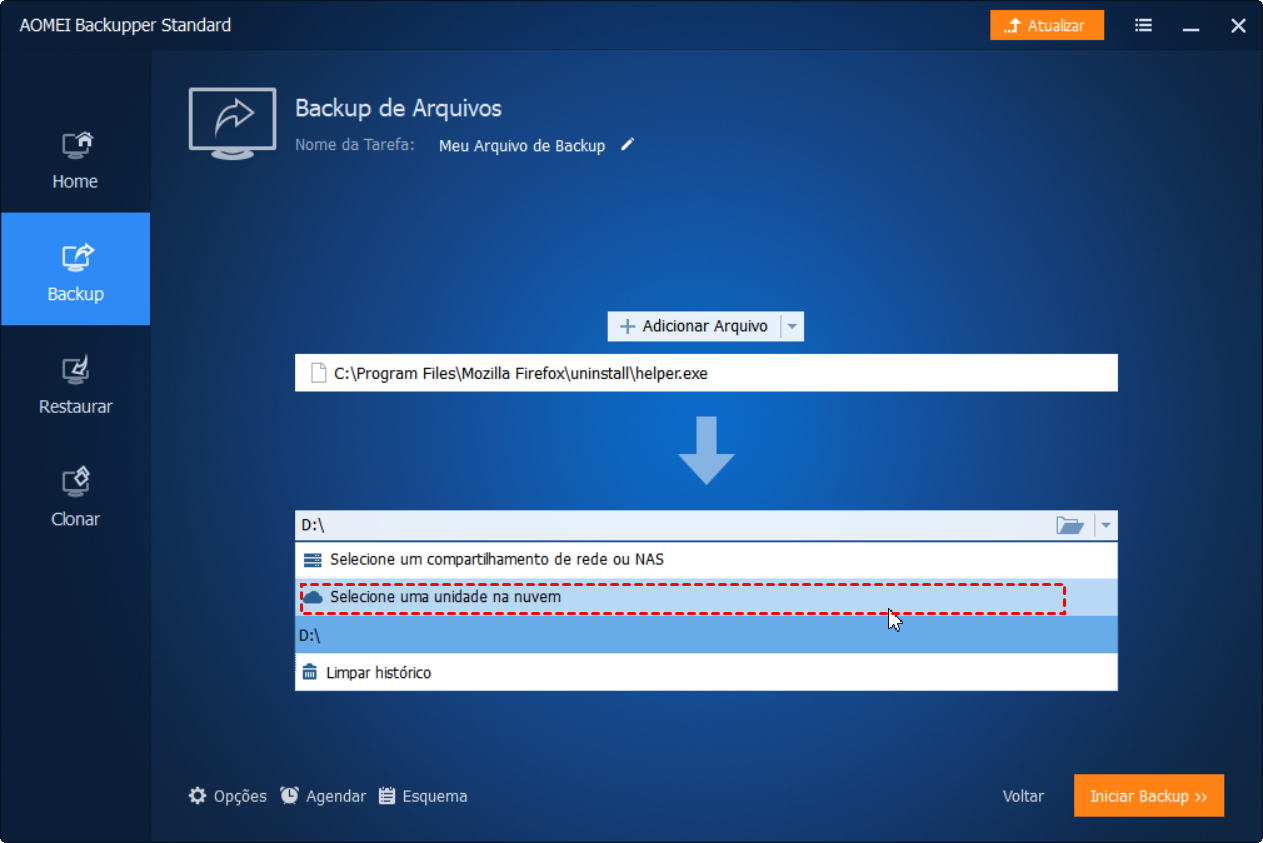 Sincronizar / Fazer Backup de Arquivos para Undidade na Nuvem do seu PC com Grátis