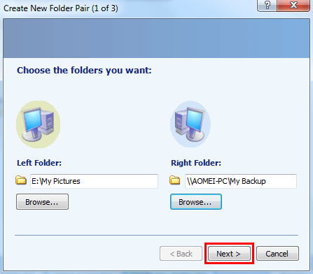 Choose The Folders