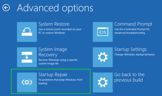 Repair Windows 10 Solution Start Repair