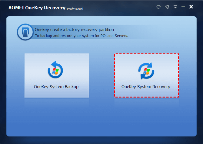 OneKey System Restore