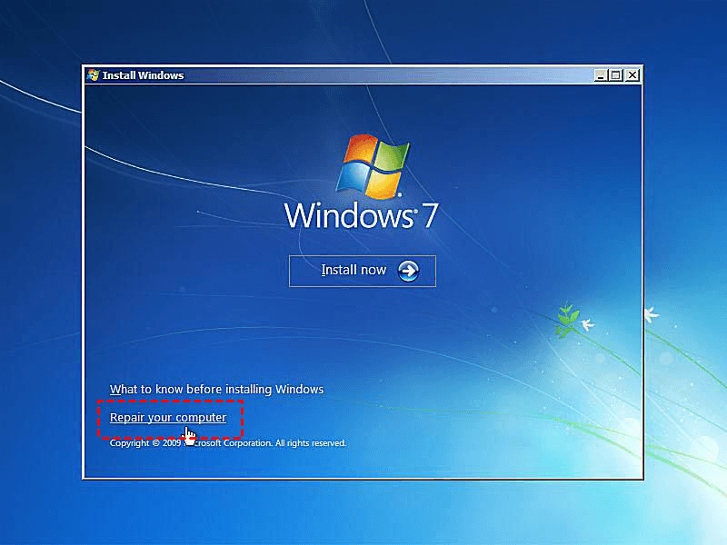 ошибка загрузки операционной системы в Windows 7
