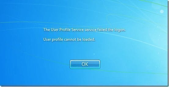 User Profile Cannot Be Loaded