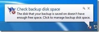Check Backup Disk Space