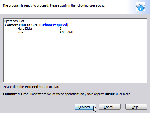 Proceed Solution to Windows7 Maximum Disk Size