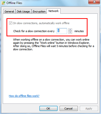 windows 7 offline files not syncing over vpn router